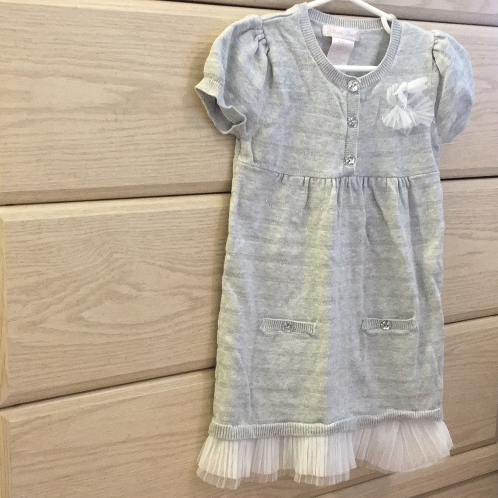 Gray sweater dress